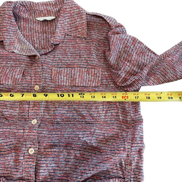 11 1 Tylho Womens Anthropologie Striped Button-Down Shirt Dress With Waist Tie - Picture 7 of 7